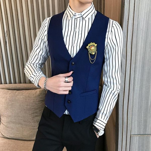 men's vests fashion solid slim fit vest men wedding dress man short 2021 spring autumn arrival chaleco hombre, Black;white
men's vests fashion solid slim fit vest men wedding dress man short 2021 spring autumn arrival chaleco hombre, Black;white