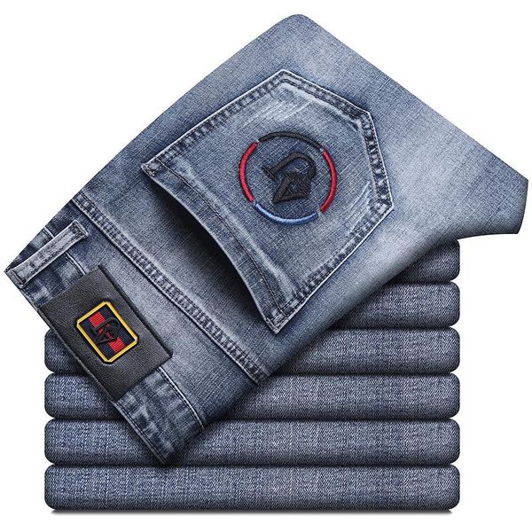 men's jeans ajoc european station menswear fashion brand men's slim fit skinny stretch pants thin embroidery retro smoky gray, Blue
men's jeans ajoc european station menswear fashion brand men's slim fit skinny stretch pants thin embroidery retro smoky gray, Blue