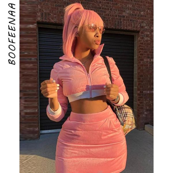 two piece dress boofeenaa 2021 pink puffer jacket bubble coat skirt set athleisure 2 long sleeve short matching sets c70-bg01, White
two piece dress boofeenaa 2021 pink puffer jacket bubble coat skirt set athleisure 2 long sleeve short matching sets c70-bg01, White