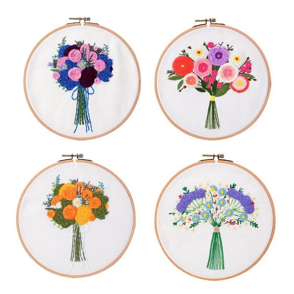 embroidery starters kit with pattern for beginners, 4 pack cross stitch kits, bamboo hoops,scissors,needles other arts and crafts
embroidery starters kit with pattern for beginners, 4 pack cross stitch kits, bamboo hoops,scissors,needles other arts and crafts