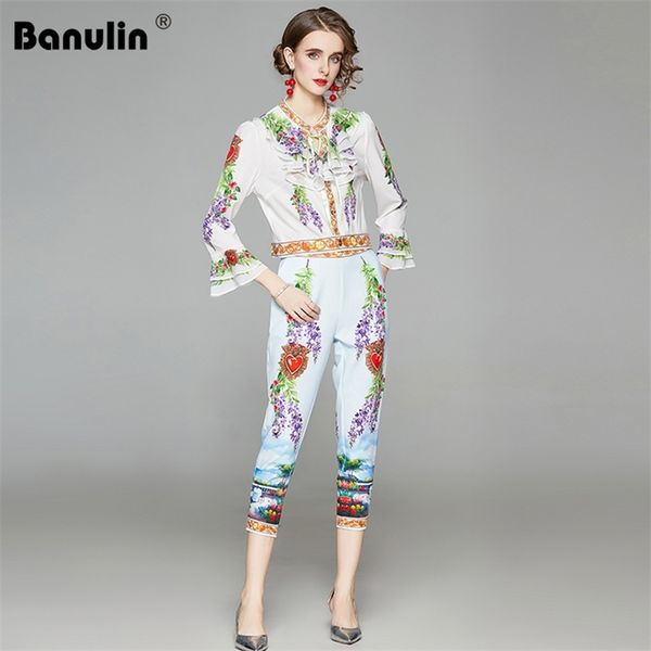 vintage floral print runway pants suit sets women's flare sleeve bow collar ruffles pullover pencil two pieces 210603, White
vintage floral print runway pants suit sets women's flare sleeve bow collar ruffles pullover pencil two pieces 210603, White