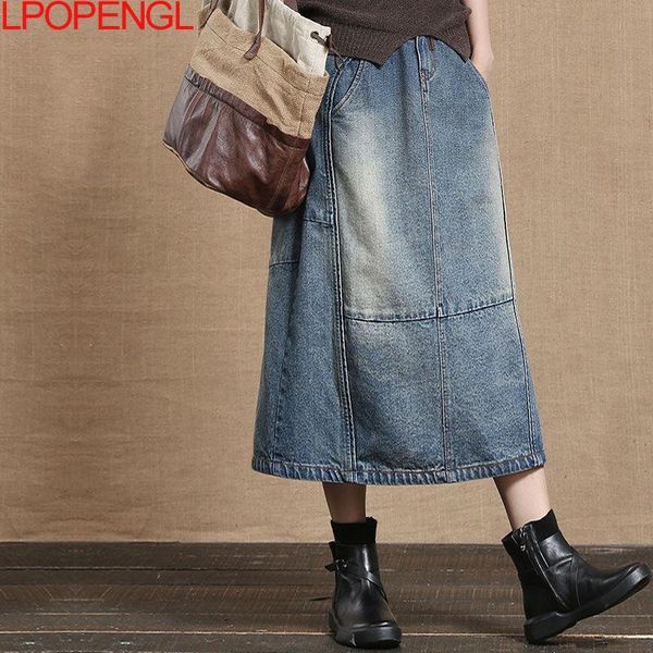 skirts spring denim skirt fashion women's 2021 casual stitching long a-shaped mid-length calf plus size s-3xl, Black
skirts spring denim skirt fashion women's 2021 casual stitching long a-shaped mid-length calf plus size s-3xl, Black