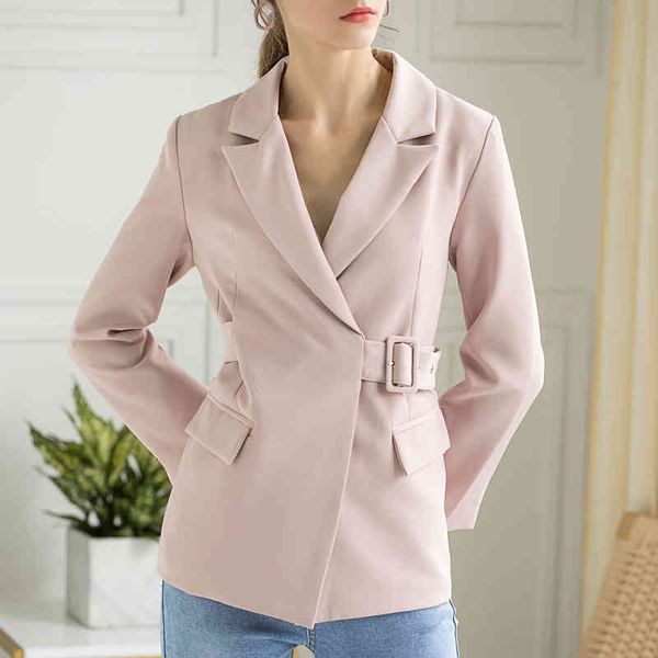 Women's wool blazer thin neck hanger office jacket retro waistline casual female temperament blazers with belt, White;black
Women's wool blazer thin neck hanger office jacket retro waistline casual female temperament blazers with belt, White;black