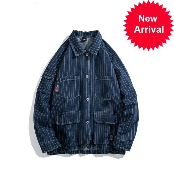men's jackets mens fashion retro denim jacket spring japan style long sleeve striped cotton cowboy streetwear gfd2, Black;brown
men's jackets mens fashion retro denim jacket spring japan style long sleeve striped cotton cowboy streetwear gfd2, Black;brown