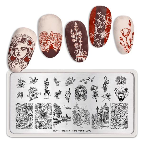 nail art templates born pretty rectangle stainless steel stamping plates flower butterfly image stamp stencil template world, White
nail art templates born pretty rectangle stainless steel stamping plates flower butterfly image stamp stencil template world, White