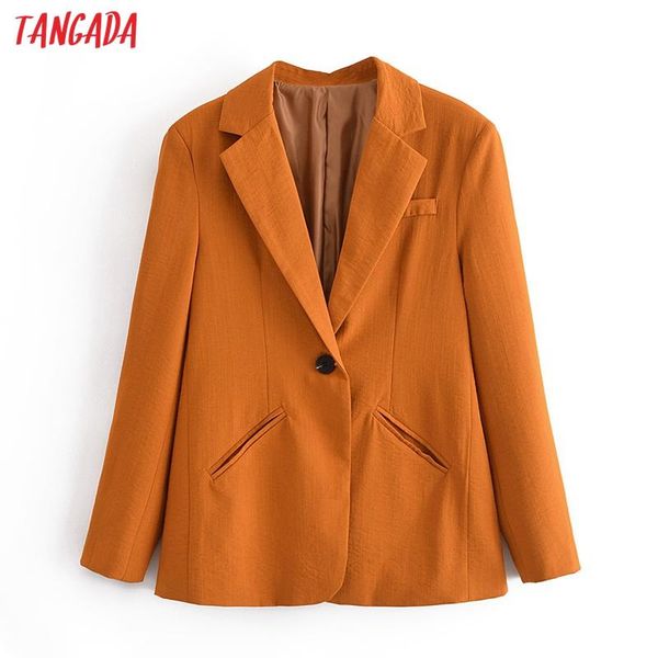 women's suits & blazers tangada women solid blazer coat vintage notched collar pocket 2021 autumn female casual chic 3w135, White;black
women's suits & blazers tangada women solid blazer coat vintage notched collar pocket 2021 autumn female casual chic 3w135, White;black
