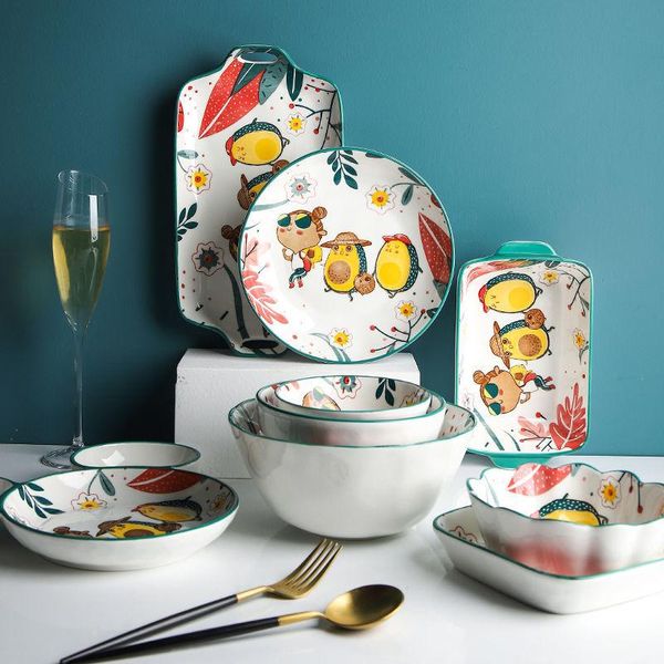 bowls tropical rainforest cute ceramic tableware soup rice bowl chopsticks and dishes set creative personality kitchen supplies
bowls tropical rainforest cute ceramic tableware soup rice bowl chopsticks and dishes set creative personality kitchen supplies