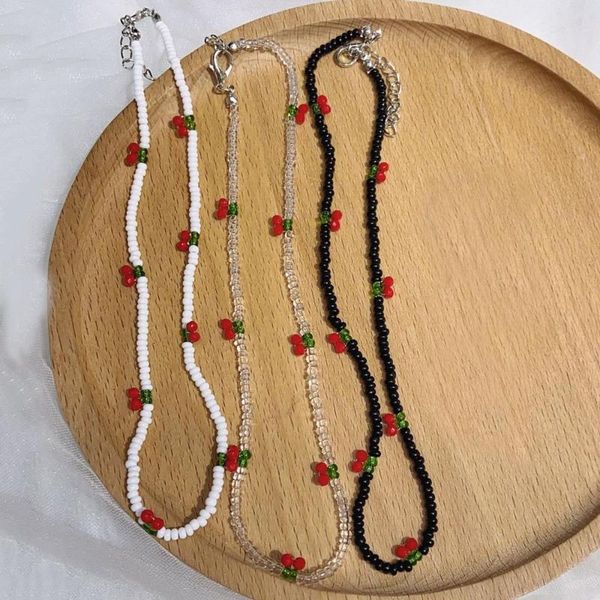 chokers bohemian black white bead cherry choker necklaces for women girls cute korean fruit pendant necklace chic summer resin jewelry, Golden;silver
chokers bohemian black white bead cherry choker necklaces for women girls cute korean fruit pendant necklace chic summer resin jewelry, Golden;silver