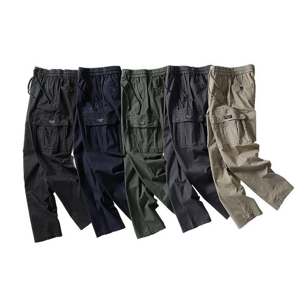 men's pants men spring autumn pure cotton work trousers mens cargo fashion clothing military multi-pockets army, Black
men's pants men spring autumn pure cotton work trousers mens cargo fashion clothing military multi-pockets army, Black