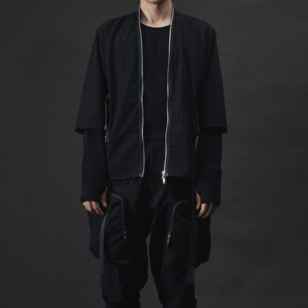 pupil travel kimono short sleeve shirt with sling techwear ninjawear streetwear japanese style men's casual shirts, White;black
pupil travel kimono short sleeve shirt with sling techwear ninjawear streetwear japanese style men's casual shirts, White;black