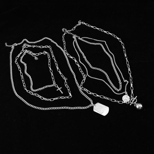 dropship 2021 fashion personality hip hop necklace multi-layer long money chain woman cross pendeloque cut party gifts pendant necklaces, Silver
dropship 2021 fashion personality hip hop necklace multi-layer long money chain woman cross pendeloque cut party gifts pendant necklaces, Silver