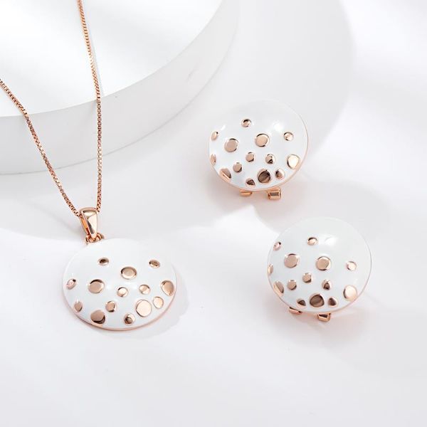 earrings & necklace viennois classic style multicolor enamel round geometric and set women accessories korean jewelry gifts, Silver
earrings & necklace viennois classic style multicolor enamel round geometric and set women accessories korean jewelry gifts, Silver