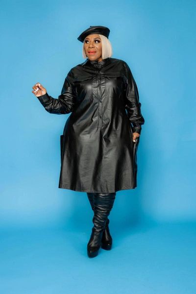 spring fashion street casual style long dresses sleeve lapel pure color leather mid, Black;gray
spring fashion street casual style long dresses sleeve lapel pure color leather mid, Black;gray