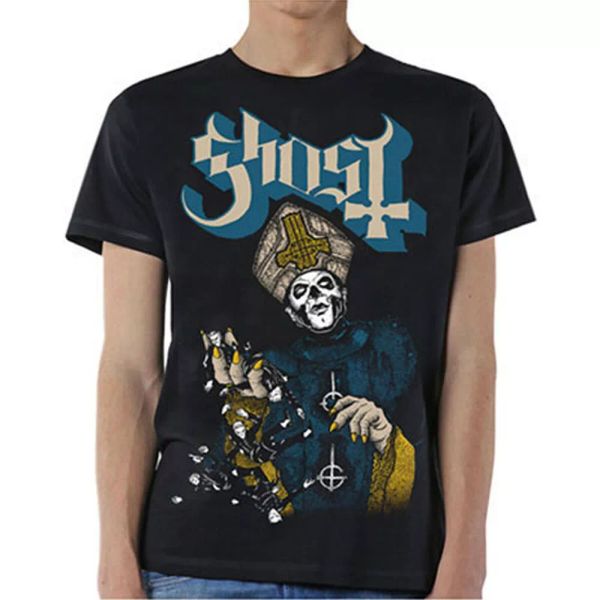 ghost daddy of the world licensed men t-shirt, White;black