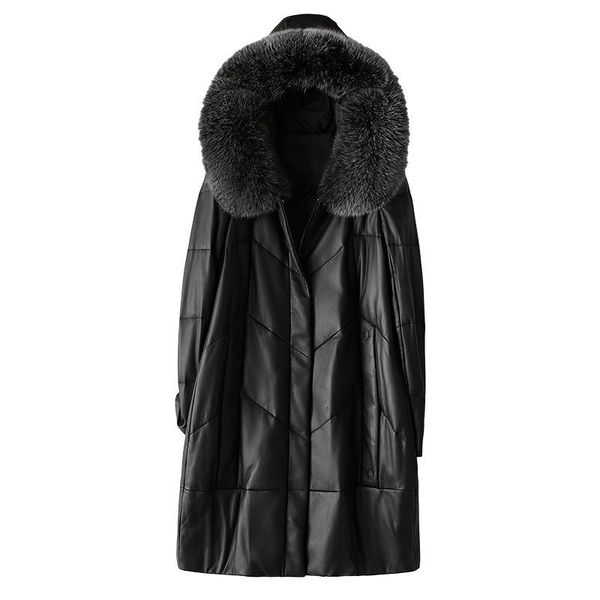 women's leather & faux plus size real down coat for women female fashion sheepskin fur hooded long overcoats warm winter, Black
women's leather & faux plus size real down coat for women female fashion sheepskin fur hooded long overcoats warm winter, Black