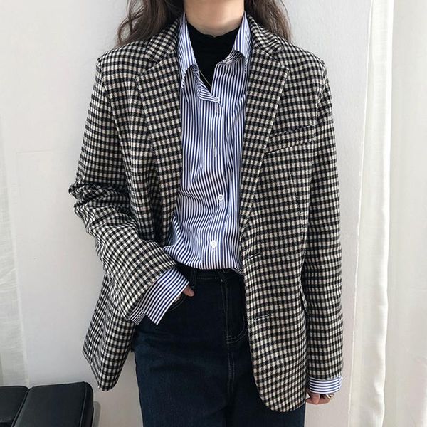 classic black grid v neck blazer women fashion spring autumn lady jacket outerwear long sleeve single breasted blazers women's suits &, White;black
classic black grid v neck blazer women fashion spring autumn lady jacket outerwear long sleeve single breasted blazers women's suits &, White;black