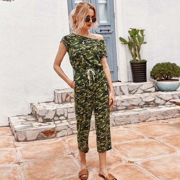 fashionable women camouflage leopard jumpsuit short-sleeved round neck belt trousers rompers cotton sports casual clothing women's jump, Black;white
fashionable women camouflage leopard jumpsuit short-sleeved round neck belt trousers rompers cotton sports casual clothing women's jump, Black;white