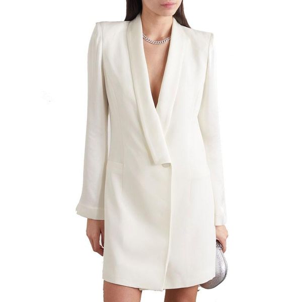 women's jackets 2021 spirng autum women suit coats white v neck single button slim ol overcoats formal chic elegant female outwear, Black;brown
women's jackets 2021 spirng autum women suit coats white v neck single button slim ol overcoats formal chic elegant female outwear, Black;brown