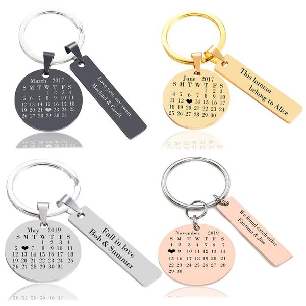keychains custom stainless steel calendar key chain gift to couple lover jewelry boyfriend girlfriend pendant keyring, Silver
keychains custom stainless steel calendar key chain gift to couple lover jewelry boyfriend girlfriend pendant keyring, Silver