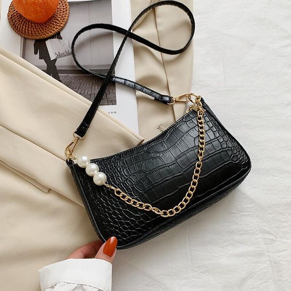 evening bags stone pattern shoulder bag pearl chain crossbody for women solid pu leather handbag designer female underarm
evening bags stone pattern shoulder bag pearl chain crossbody for women solid pu leather handbag designer female underarm
