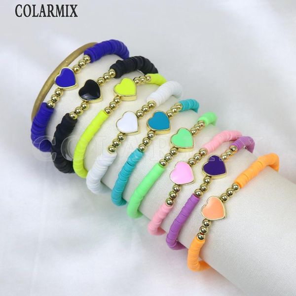 beaded, strands 6 pieces heart shape charms polymer clay bracelet jewelry handmade chain women fashion 90008, Black
beaded, strands 6 pieces heart shape charms polymer clay bracelet jewelry handmade chain women fashion 90008, Black