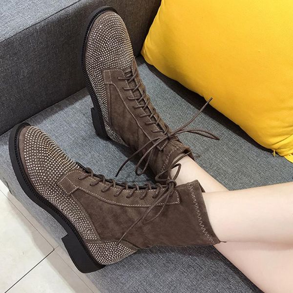 boots nice women ladies vintage winter flat heel lace-up round toe crystal solid color casual shoes woman short, Black
boots nice women ladies vintage winter flat heel lace-up round toe crystal solid color casual shoes woman short, Black