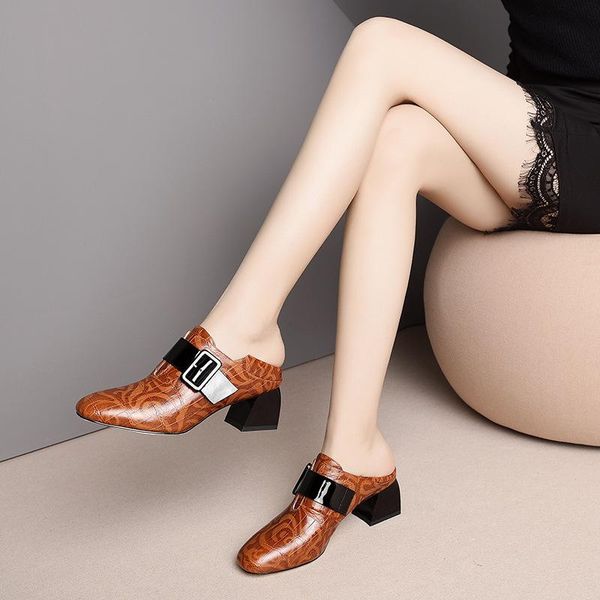 dress shoes 33-43 summer inside and outside genuine leather women's belt buckle cowhide middle heel deep mouth naked, Black
dress shoes 33-43 summer inside and outside genuine leather women's belt buckle cowhide middle heel deep mouth naked, Black