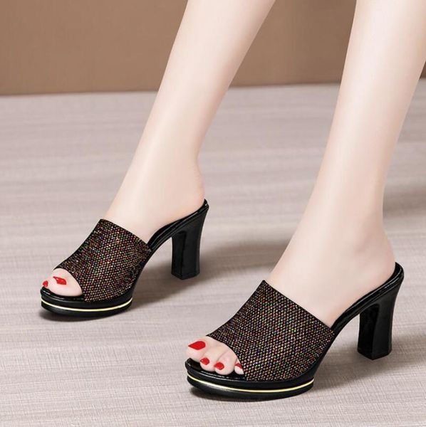 summer women slippers fashion thick high heels gladiator sandals outdoor beach ladies slides mules shoes tong femme flip flops, Black
summer women slippers fashion thick high heels gladiator sandals outdoor beach ladies slides mules shoes tong femme flip flops, Black