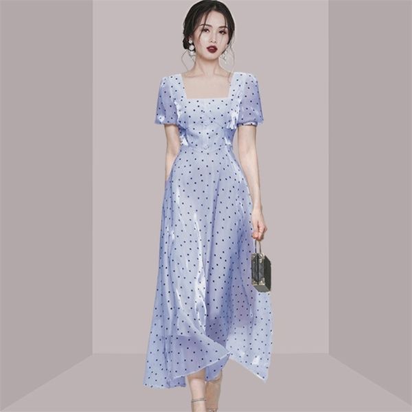 elegant temperament fashion polka dot square collar puff sleeve vintage high waist a-line party dress female vestidos 210519, Black;gray
elegant temperament fashion polka dot square collar puff sleeve vintage high waist a-line party dress female vestidos 210519, Black;gray
