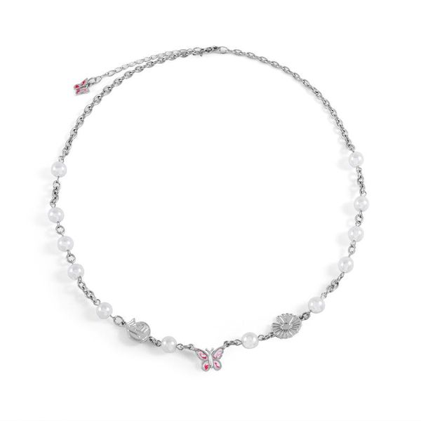 chains 2021 personality punk titanium steel retro butterfly pearl stitching necklace cuba hip hop trend street couple gift jewelry, Silver
chains 2021 personality punk titanium steel retro butterfly pearl stitching necklace cuba hip hop trend street couple gift jewelry, Silver