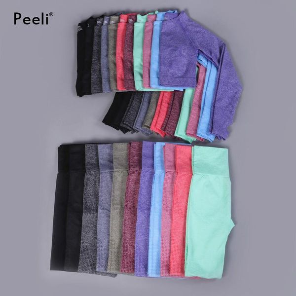 yoga outfit peeli 2pc women seamless set fitness sports suits long sleeve gym crop shirts high waist running leggings workout
yoga outfit peeli 2pc women seamless set fitness sports suits long sleeve gym crop shirts high waist running leggings workout