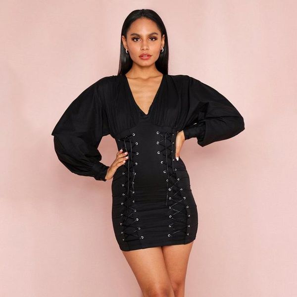 casual dresses spring women's shirts dress long sleeve v-neck slim lace up stylish ladies vestidos bodycon party club, Black;gray
casual dresses spring women's shirts dress long sleeve v-neck slim lace up stylish ladies vestidos bodycon party club, Black;gray