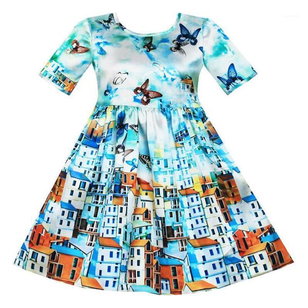 girl's dresses girls dress satin blue sky butterfly city building 2021 summer princess wedding party clothes size 4-10 carnival, Red;yellow
girl's dresses girls dress satin blue sky butterfly city building 2021 summer princess wedding party clothes size 4-10 carnival, Red;yellow