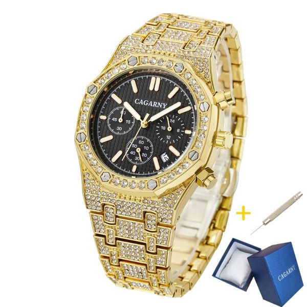 wristwatches 2021 men watches hip hop full diamond men's quartz wrist watch gold bling waterproof male clock chronograph relogi, Slivery;brown
wristwatches 2021 men watches hip hop full diamond men's quartz wrist watch gold bling waterproof male clock chronograph relogi, Slivery;brown