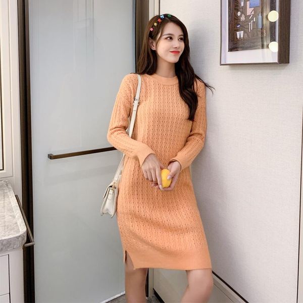 casual dresses autumn and winter knit dress long-sleeved solid color loose lazy wind thick section long sweater, Black;gray
casual dresses autumn and winter knit dress long-sleeved solid color loose lazy wind thick section long sweater, Black;gray