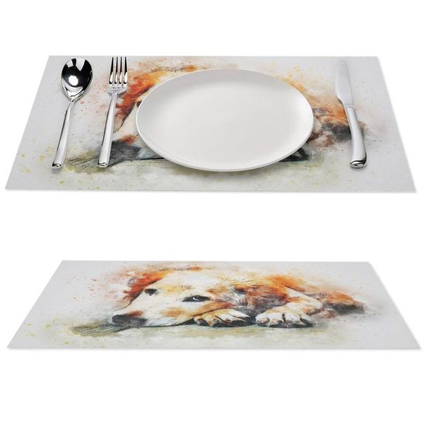 mats & pads dog art rectangle table non slip heat resistant washable coffee kitchen pvc placemat 2pcs
mats & pads dog art rectangle table non slip heat resistant washable coffee kitchen pvc placemat 2pcs
