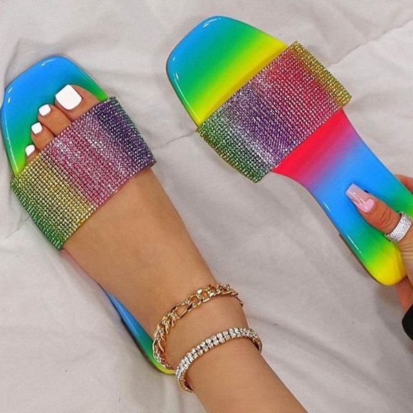 slippers women's rainbow woman trend fashion sparkly flats ladies casual beach sandals 2021 female summer big size shoes, Black
slippers women's rainbow woman trend fashion sparkly flats ladies casual beach sandals 2021 female summer big size shoes, Black