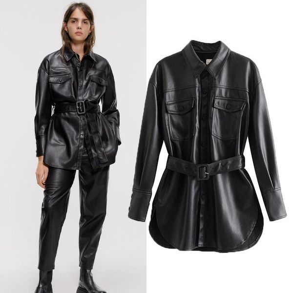 spring locomotive leather jacket long-sleeved collar belt pu female european and american fashion . women's jackets, Black;brown
spring locomotive leather jacket long-sleeved collar belt pu female european and american fashion . women's jackets, Black;brown