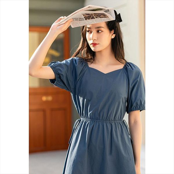 minimal design cotton peach women dress heart collar adujustable waist band sweet short sleeve summer one piece, Black;gray
minimal design cotton peach women dress heart collar adujustable waist band sweet short sleeve summer one piece, Black;gray