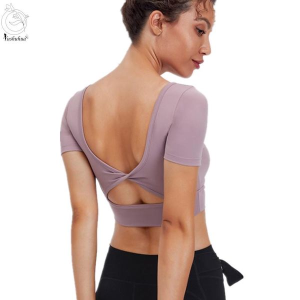 yoga outfit chest pad included short sleeve running gym workout shirt women naked-feel fabric plain sport bras fitness crop
yoga outfit chest pad included short sleeve running gym workout shirt women naked-feel fabric plain sport bras fitness crop