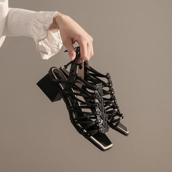 dress shoes summer rome sandals women thin belt chic woman fashion strappy square high heels sandalias elegant pumps, Black
dress shoes summer rome sandals women thin belt chic woman fashion strappy square high heels sandalias elegant pumps, Black