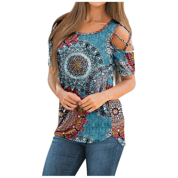 women's t-shirt boho women summer t-shirts ethnic print hollow short sleeve o-neck slim ladies casual cold shoulder loose tee #p15, White
women's t-shirt boho women summer t-shirts ethnic print hollow short sleeve o-neck slim ladies casual cold shoulder loose tee #p15, White