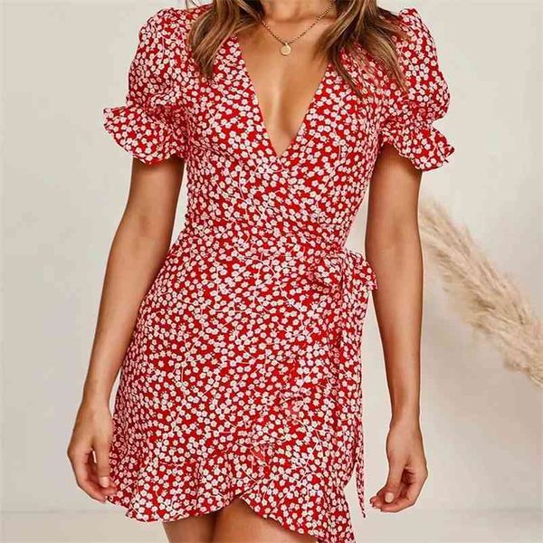 fashion women dress v-neck puff sleeve stacked ruffle printed chiffon female slim summer dress 210524, Black;gray
fashion women dress v-neck puff sleeve stacked ruffle printed chiffon female slim summer dress 210524, Black;gray