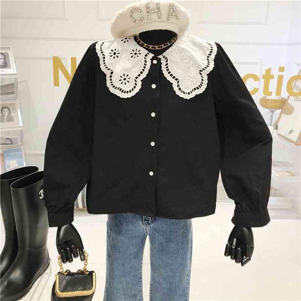 blouses spring summer of women niche fashion retro shirt lace peter collar design top, White
blouses spring summer of women niche fashion retro shirt lace peter collar design top, White
