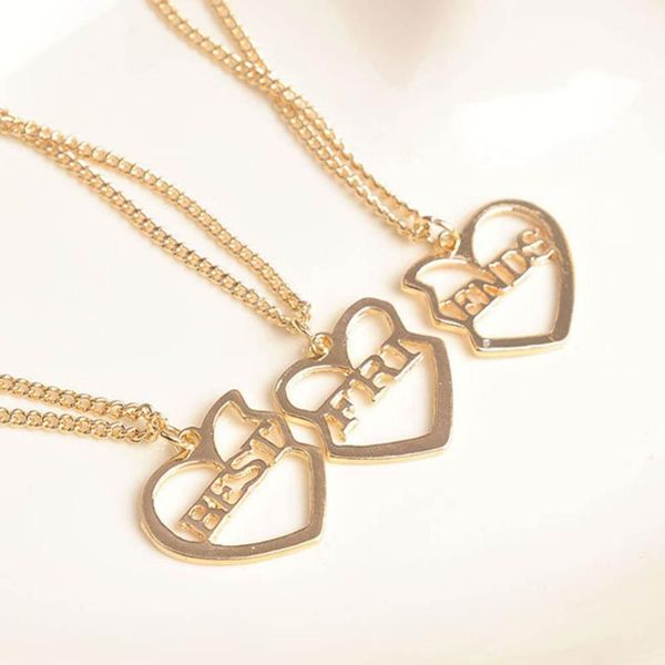 pendant necklaces friendship special 3pcs/set gold tone three-piece chain letters friend girlfriend jewelry, Silver
pendant necklaces friendship special 3pcs/set gold tone three-piece chain letters friend girlfriend jewelry, Silver