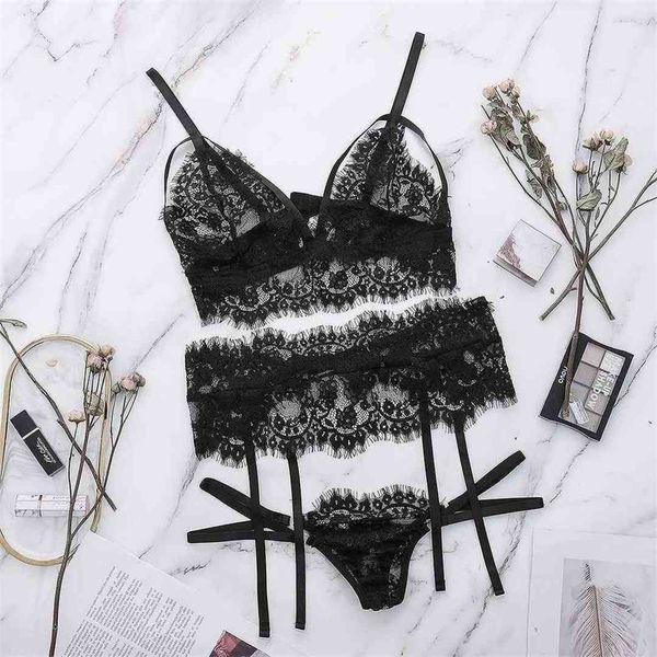 3pc fashion erotic sets lace patchwork lingerie underwear g-string bra set women garter brief sets#w, Black;white
3pc fashion erotic sets lace patchwork lingerie underwear g-string bra set women garter brief sets#w, Black;white