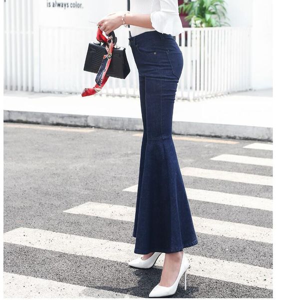 women's jeans stretch flared trousers fashion blue slim autumn high waist nine-point show thin plus size 5myw
women's jeans stretch flared trousers fashion blue slim autumn high waist nine-point show thin plus size 5myw