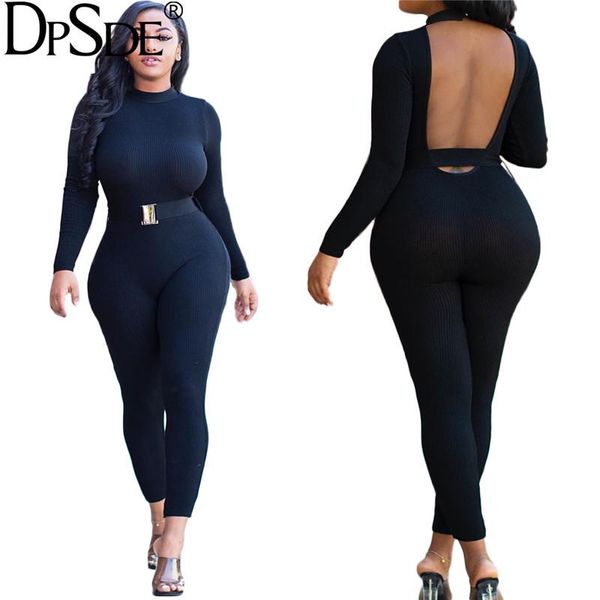 women's jumpsuits & rompers dpsde black o neck vocation long jumpsuit full sleeve bodycon women belt backless 2021 autumn catsuit, Black;white
women's jumpsuits & rompers dpsde black o neck vocation long jumpsuit full sleeve bodycon women belt backless 2021 autumn catsuit, Black;white