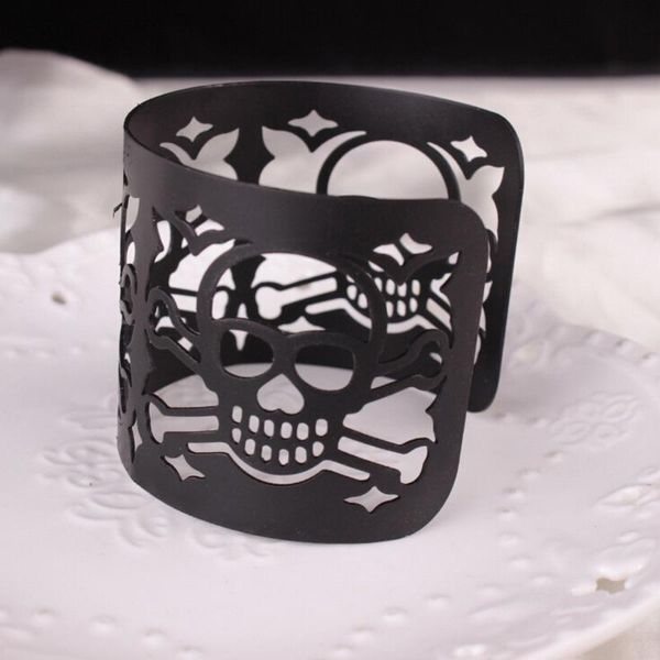 fashion retro wide hollow alloy skeleton bangle exaggerated punk adjustable opening women bracelet hallowmas jewelry bijoux, Black
fashion retro wide hollow alloy skeleton bangle exaggerated punk adjustable opening women bracelet hallowmas jewelry bijoux, Black
