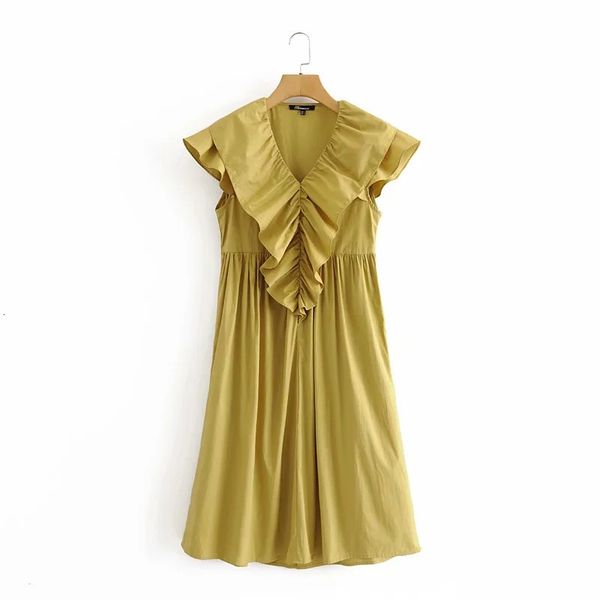 casual dresses summer women yellow cotton cascading ruffles za long es vintage lady high waist v-neck short sleeve poplin femme kw, Black;gray
casual dresses summer women yellow cotton cascading ruffles za long es vintage lady high waist v-neck short sleeve poplin femme kw, Black;gray